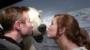 Så hann vi till och med pussa en isbjörn innan båten kom och hämtade oss!